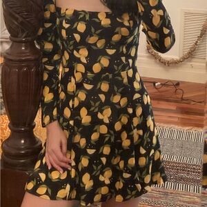 Reformation sidecar lemon dress